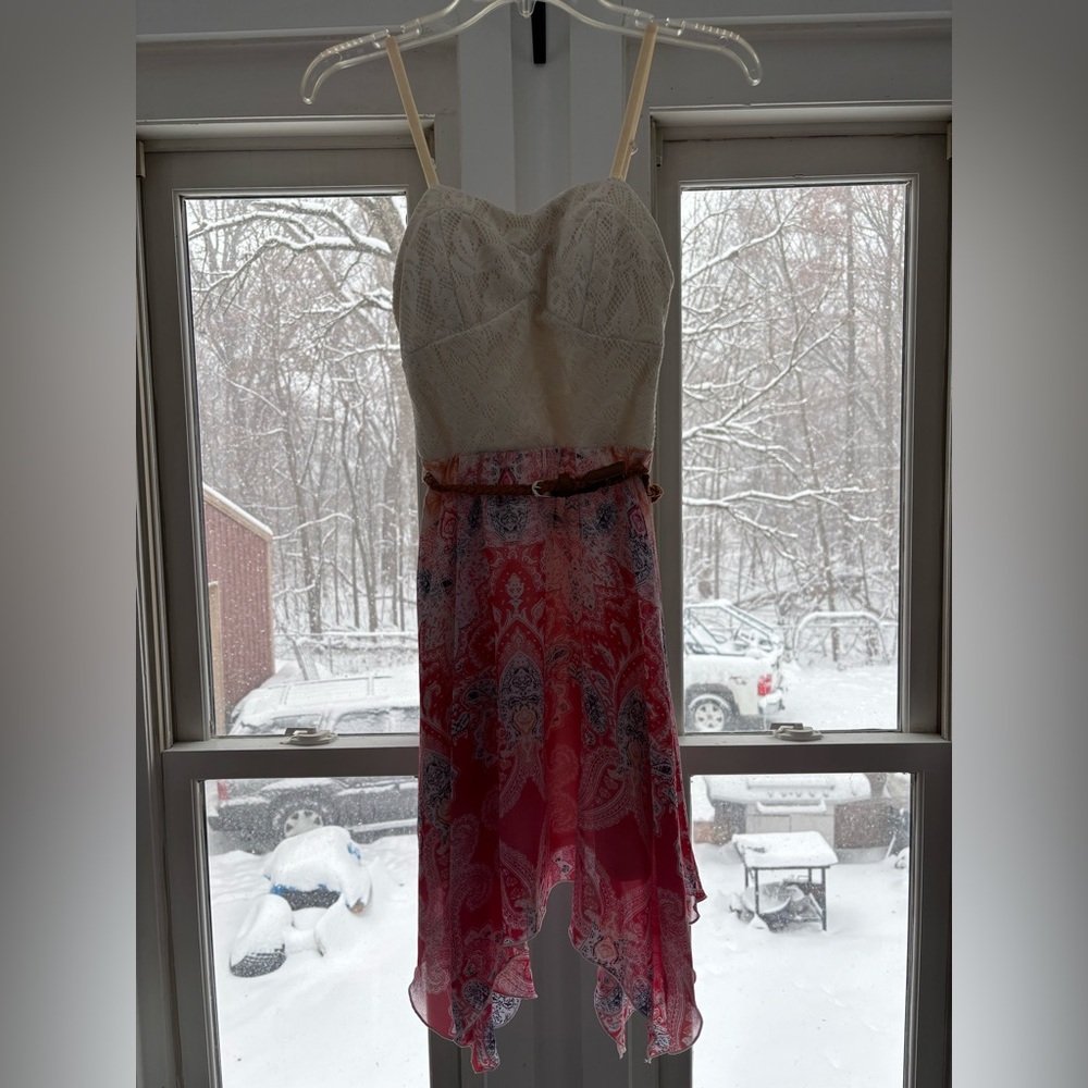 As U‎ Wish Cream Dress with Lace Detail